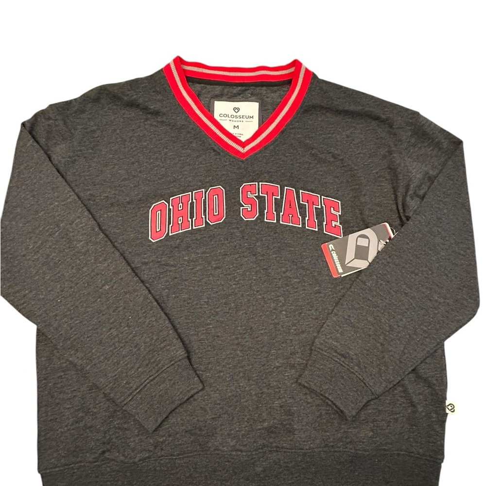 Colosseum Ohio State Buckeyes Women’s Charcoal Pullover Sweater M Licensed NWT